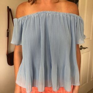 Blue Off the Should Top